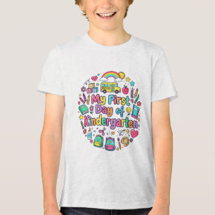 Camiseta infantil para o primeiro dia do jardim de