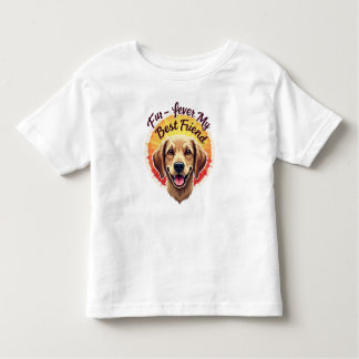 Camiseta Infantil Para sempre, meu melhor amigo Cachorro