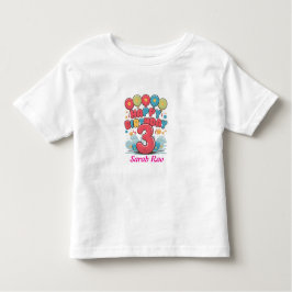 Camiseta Infantil Parabéns 3 presente para