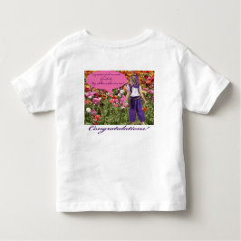 Camiseta Infantil parabéns de chá infantil. ocelot/gênio