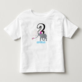 Camiseta Infantil Parada de elefante - Menina de Aniversário de Anim