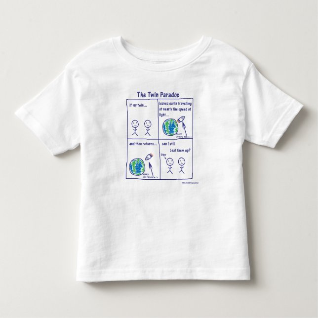 Camiseta Infantil Paradoxo gêmeo (Frente)
