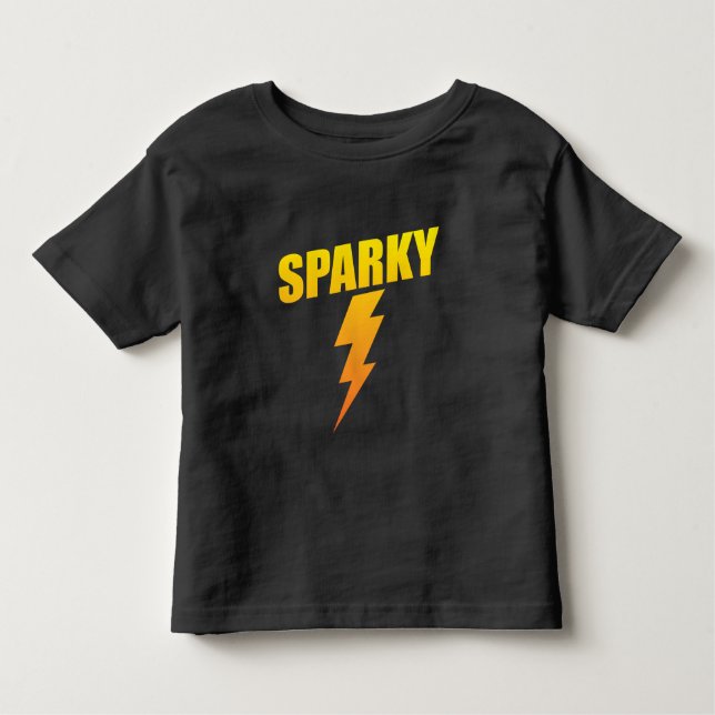 Camiseta Infantil Parafuso de relâmpago Sparky engraçado do presente (Frente)