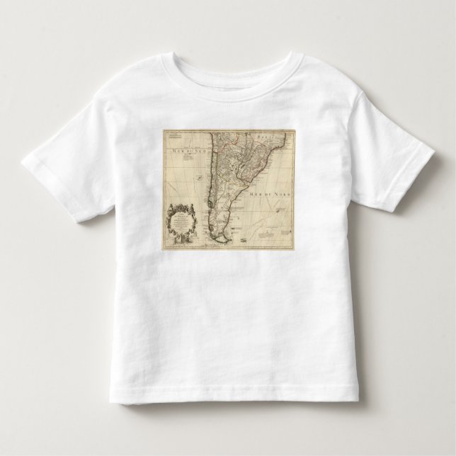 Camiseta Infantil Paraguai, Ámérica do Sul (Frente)