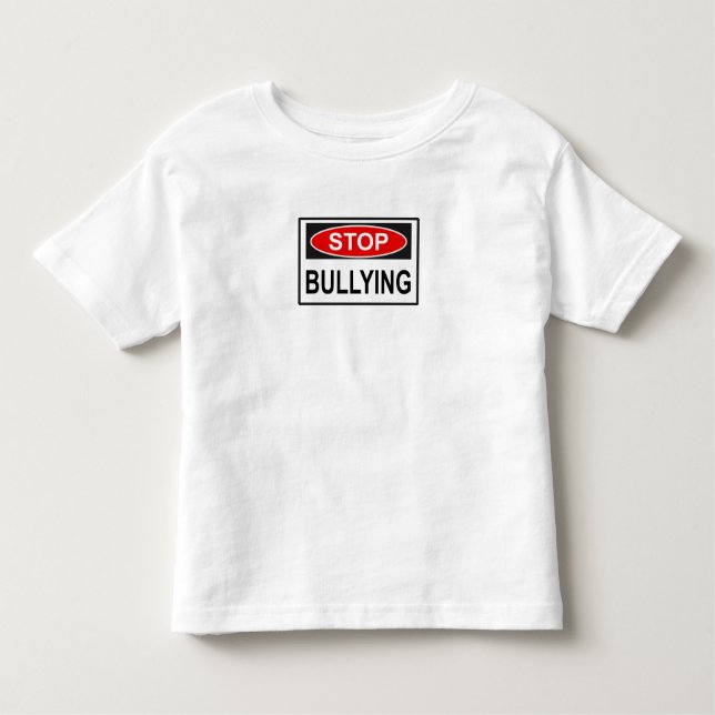Camiseta Infantil Parar Sinal de Bullying Vermelho (Frente)