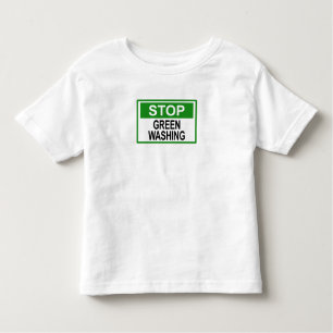 Camiseta Infantil Parar Sinal de Lavagem em Verde