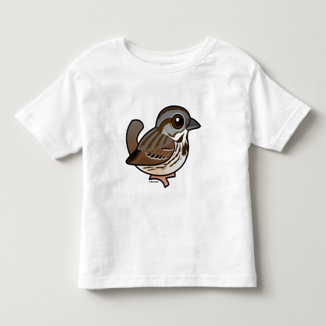 Camiseta Infantil Pardal de canção de Birdorable (Frente)