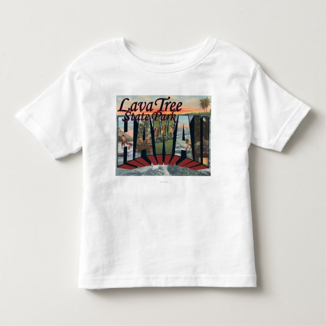 Camiseta Infantil Parque estadual da árvore da lava, Havaí (Frente)