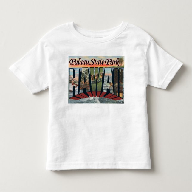 Camiseta Infantil Parque estadual de Palaau, Havaí - grandes cenas (Frente)