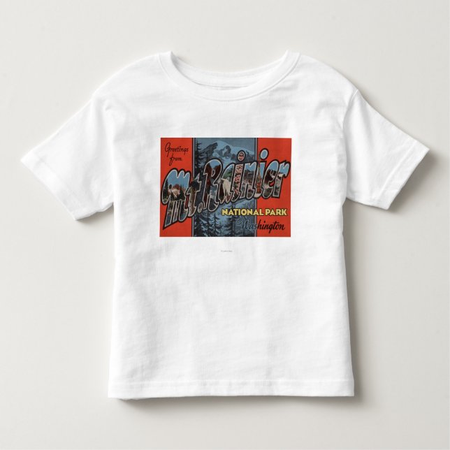Camiseta Infantil Parque estadual do Monte Rainier, Washington (Frente)