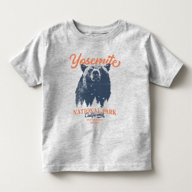 Camiseta Infantil Parque Nacional do Yosemite Grizzly Bear Californi (Frente)