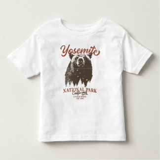 Camiseta Infantil Parque Nacional do Yosemite Grizzly Bear Californi