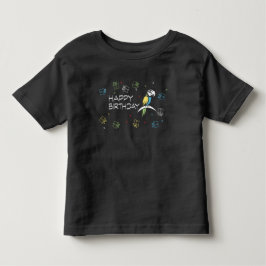 Camiseta Infantil Parrot colorido Aniversário lindo bebê