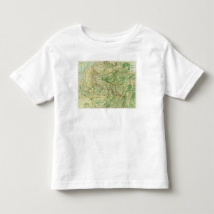 Camiseta Infantil Parte dianteira ocidental do mapa