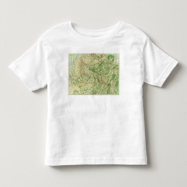 Camiseta Infantil Parte dianteira ocidental do mapa (Frente)