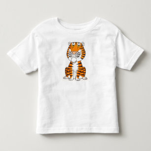 Camiseta Infantil Parte superior do tigre da criança