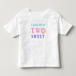 Camiseta Infantil Partido da Rosquinha segundo aniversário Dois doce