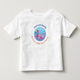 Camiseta Infantil Partido Personalizado da piscina de Nadação