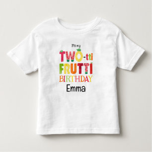 Camiseta Infantil Partido segundo aniversário de Duas Tti Frutti Cut