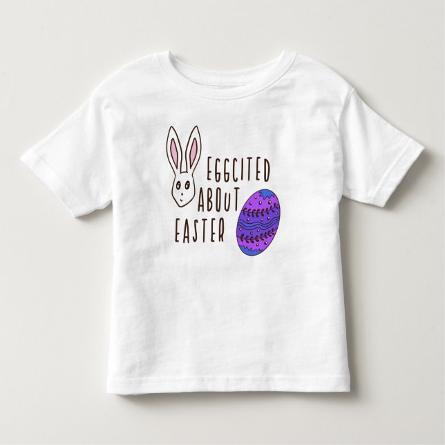 Camiseta Infantil Páscoa Divertida, Humorista E Humorista, Eggcitada (Frente)
