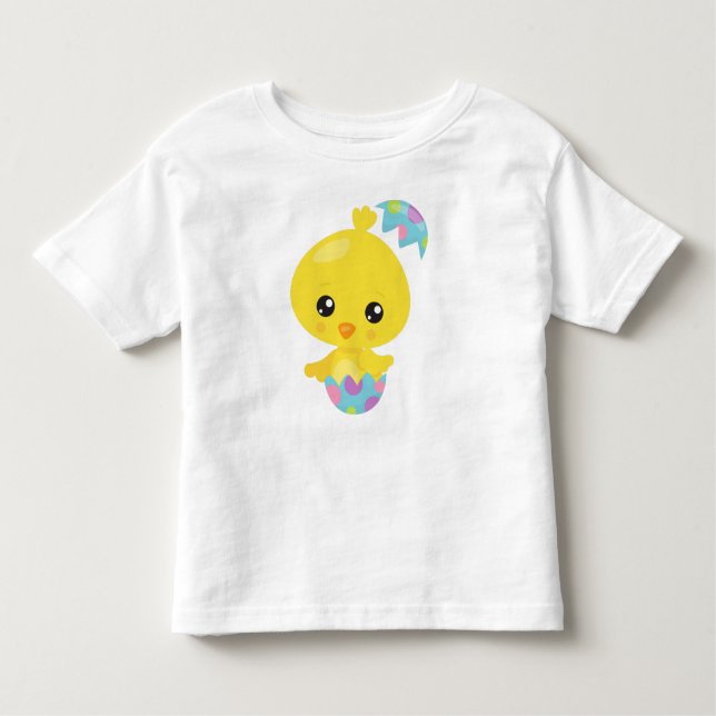 Camiseta Infantil Páscoa, Galinha Fresca, Frango De Bebê, Ovos De Pá (Frente)