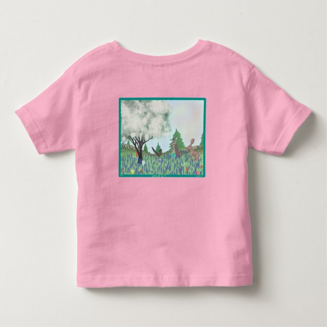 Camiseta Infantil Páscoa no Texas - Rosa (Verso)
