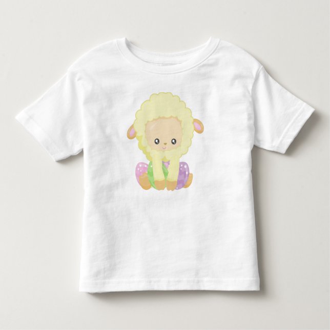 Camiseta Infantil Páscoa, Ovinos Bons, Ovinos Pequenos, Ovos De Pásc (Frente)