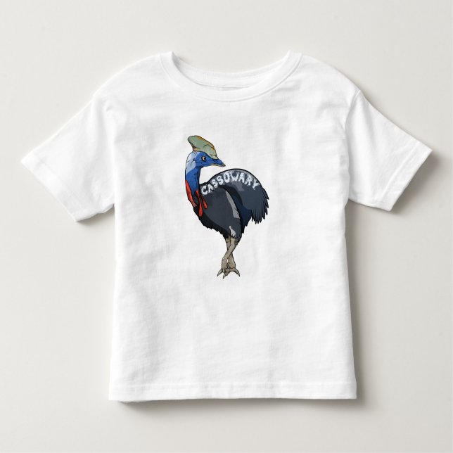 Camiseta Infantil Pássaro Australiano Cassowary (Frente)