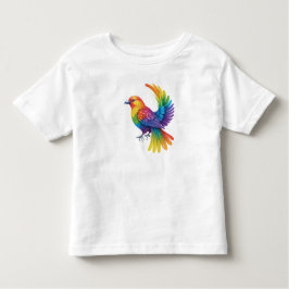 Camiseta Infantil Pássaro Colorido