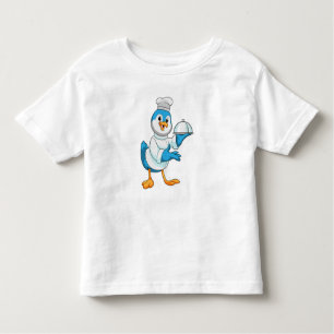 Camiseta Infantil Pássaro como cozinheiro com Púltimo