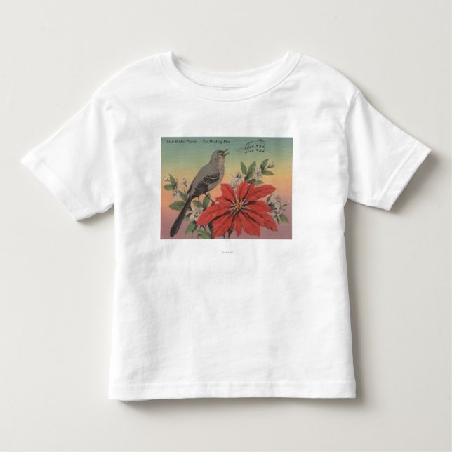 Camiseta Infantil Pássaro de estado de FloridaMocking BirdFlorida (Frente)