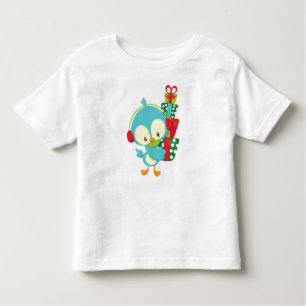 Camiseta Infantil Pássaro de Natal, Pássaro Bonito, Presentes, Prese