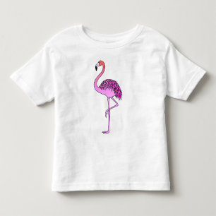 Camiseta Infantil Pássaro Flamingo Rosa Lineart-57667