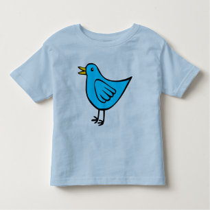 Camiseta Infantil Pássaro Pequeno - Azul