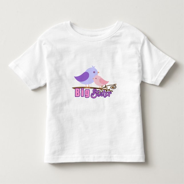 Camiseta Infantil Pássaros Irmã-2 em um galho (Frente)