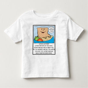 Camiseta Infantil Passover Toddler Engraçado Seder Toon