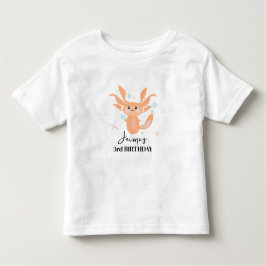 Camiseta Infantil Pastel Axolotl Ocean Creator Aniversário
