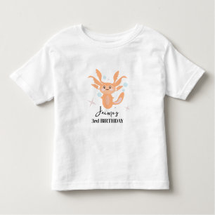 Camiseta Infantil Pastel Axolotl Ocean Creator Aniversário