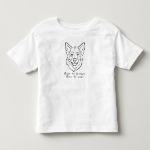 Camiseta Infantil Pastor Alemão, Construído para Proteger, Nascido p
