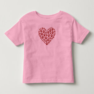 Camiseta Infantil Pata Amor Coração Crianças