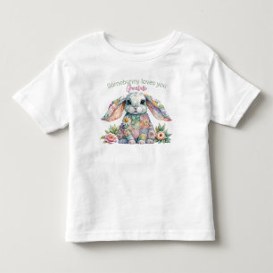 Camiseta Infantil Patchwork Floppy Eared Bunny T Shirt