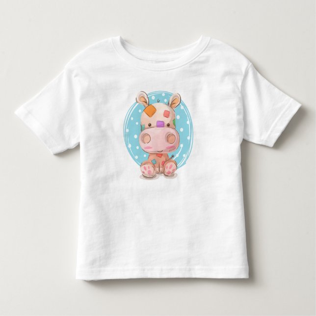 Camiseta Infantil Patchwork Hippo Blue (Frente)