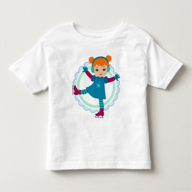 Camiseta Infantil Patinador De Gelo Redhead - Patinagem Esportiva De (Frente)