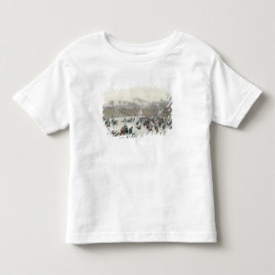 Camiseta Infantil Patinadores no lago no Bois de Boulogne