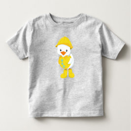Camiseta Infantil Pato Bonito, Pato Bebê, Pato Em Casaco De Chuva, C