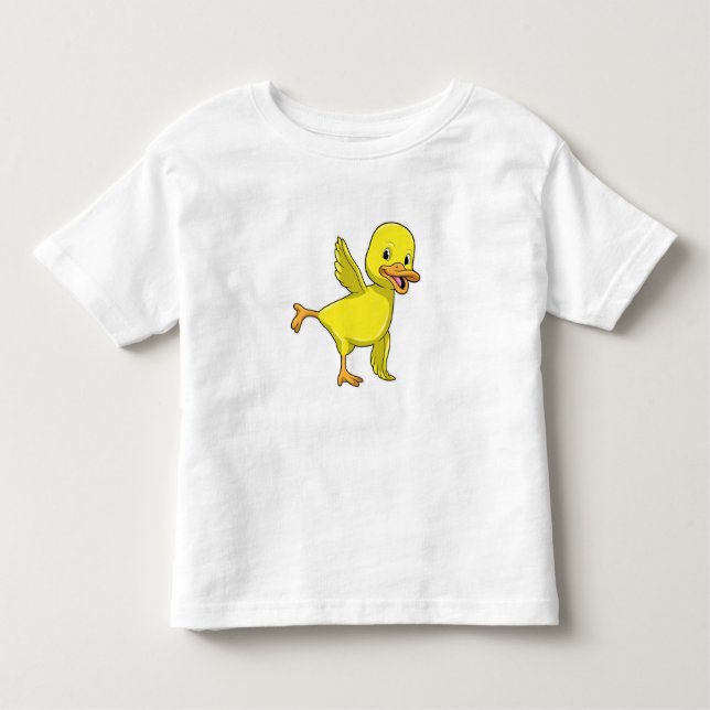 Camiseta Infantil Pato no Yoga Stretching (Frente)
