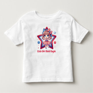 Camiseta Infantil Patriotic Cutie – Baby Bald Eagle with Bow Girls' 