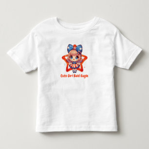 Camiseta Infantil Patriótica Cutie - Bebê Balde Águia com Raparigas