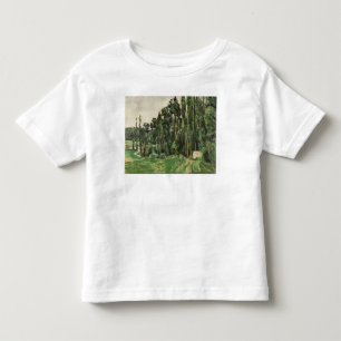 Camiseta Infantil Paul Cezanne os álamos, c.1879-82