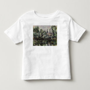 Camiseta Infantil Paul Cezanne os bancos do Marne, 1888